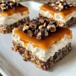 Homemade Chocolate Caramel Cheesecake Rice Krispie Bars photo