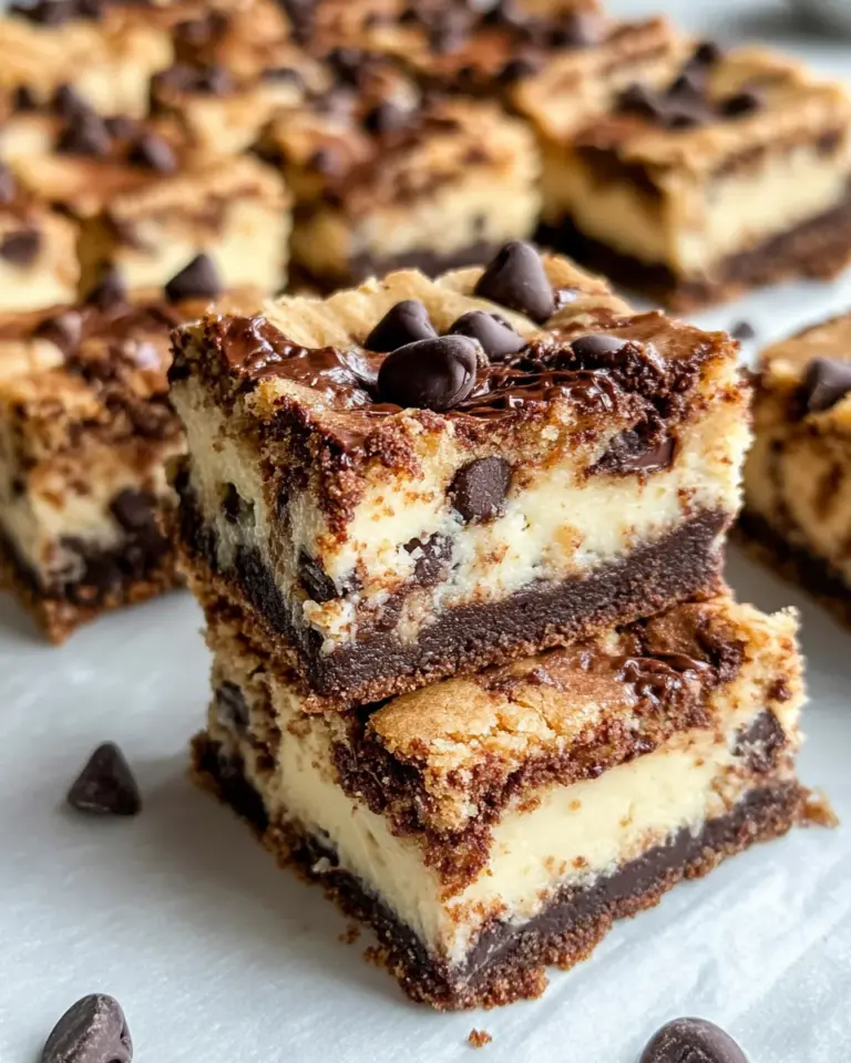 Homemade Chocolate Chip Cookie Cheesecake Bars recipe photo