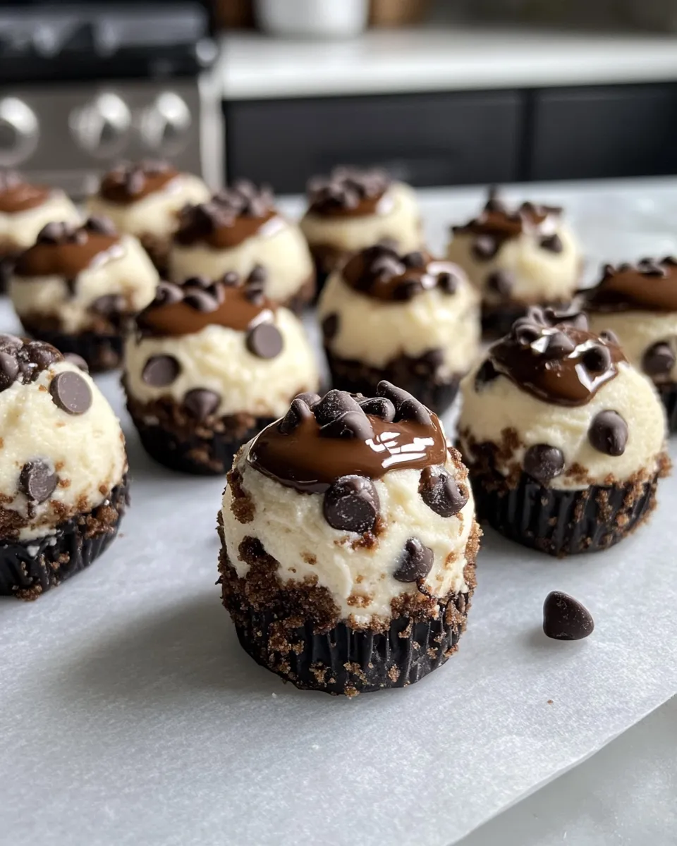 Homemade Chocolate Chip Cookie Dough Cheesecake Bites recipe photo
