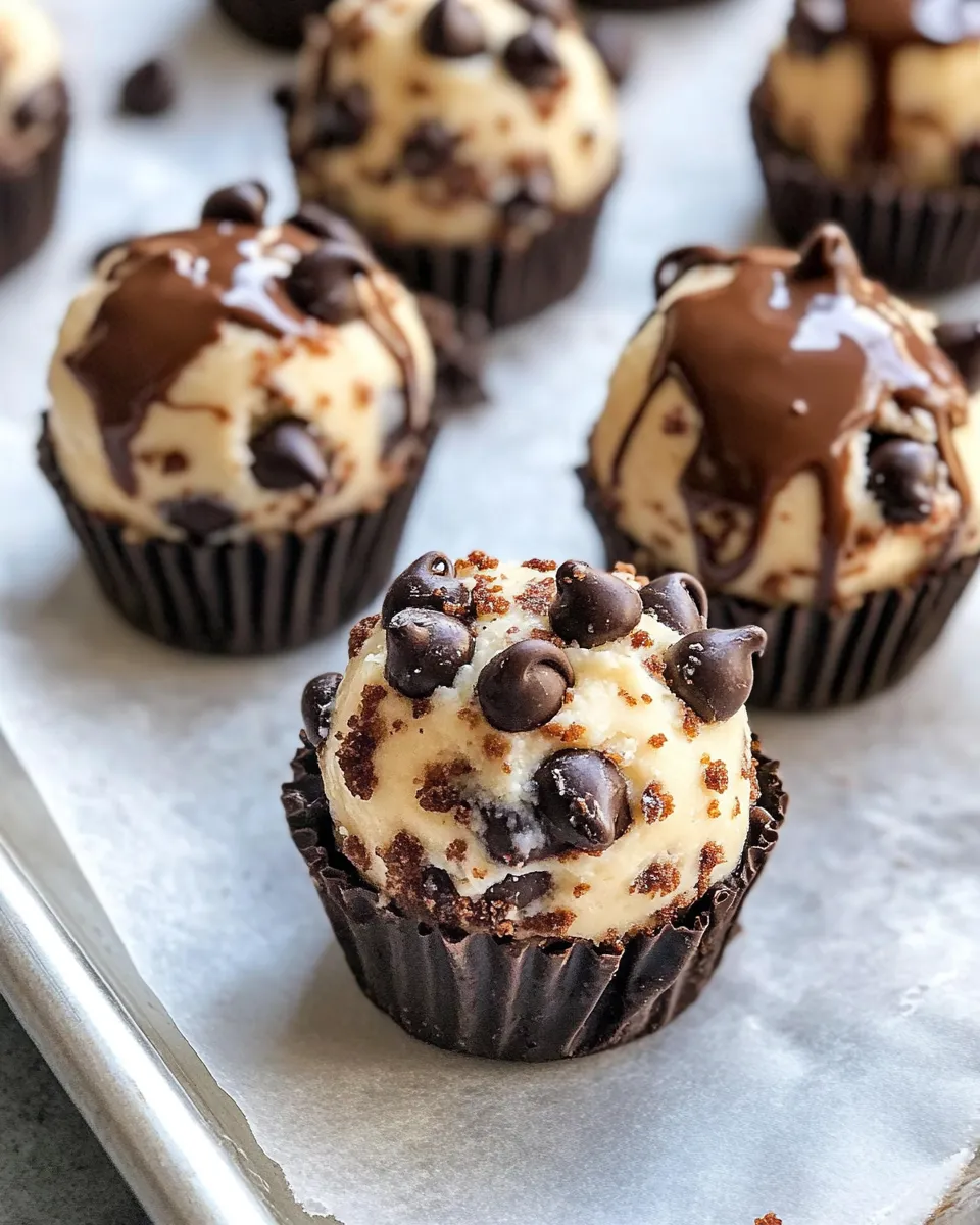 Classic Chocolate Chip Cookie Dough Cheesecake Bites dish photo