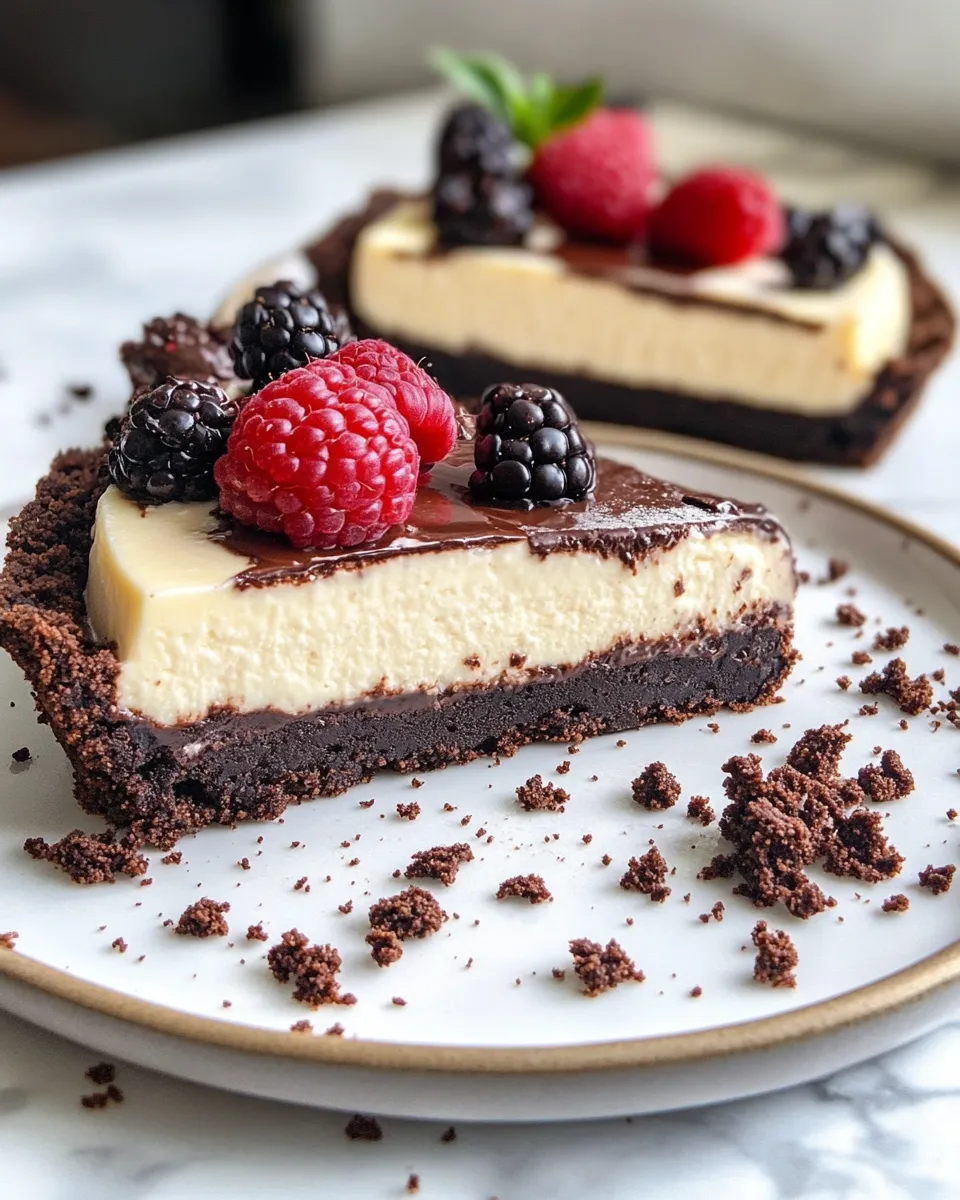 Homemade Chocolate Ganache Cheesecake Tart photo
