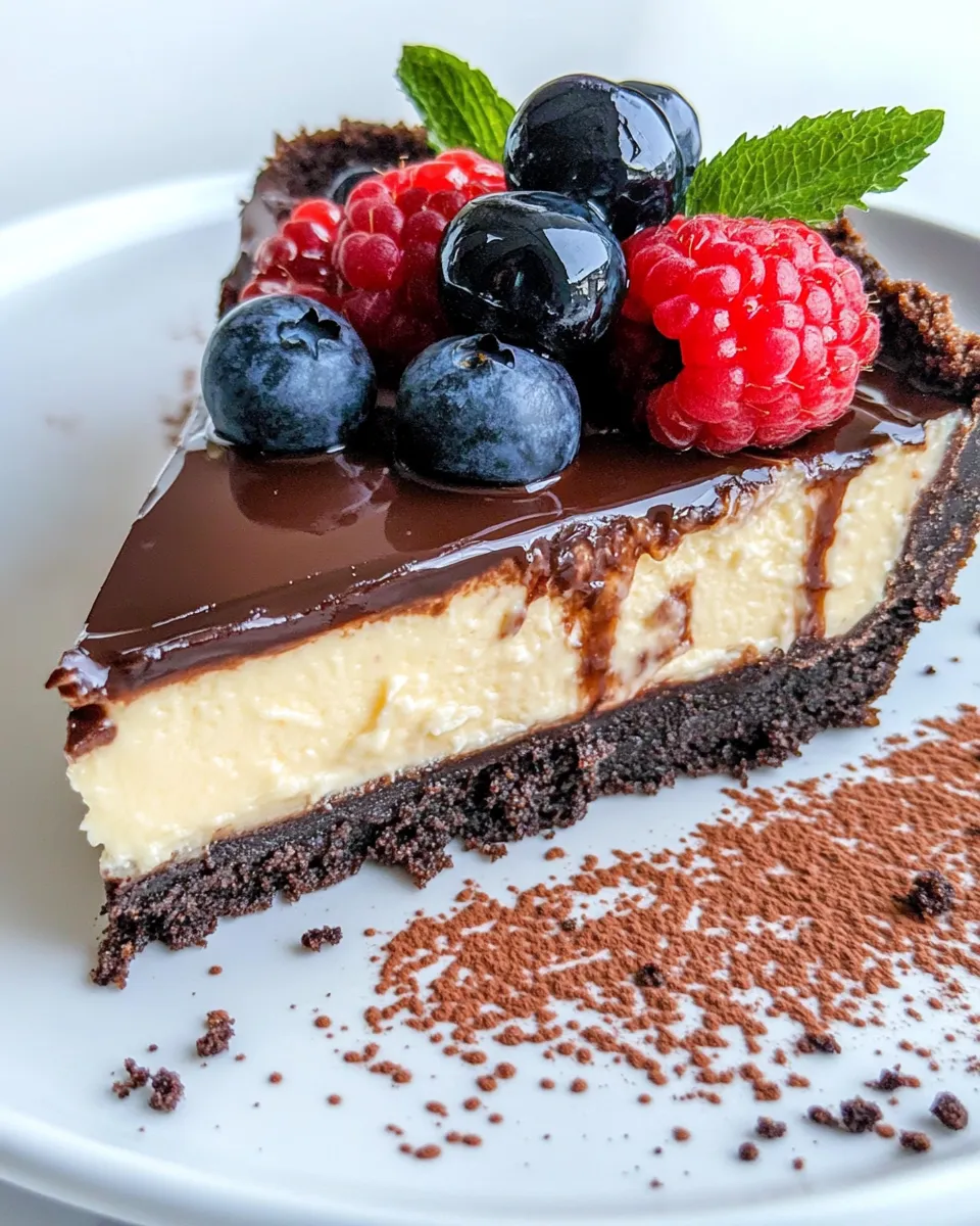 Classic Chocolate Ganache Cheesecake Tart image