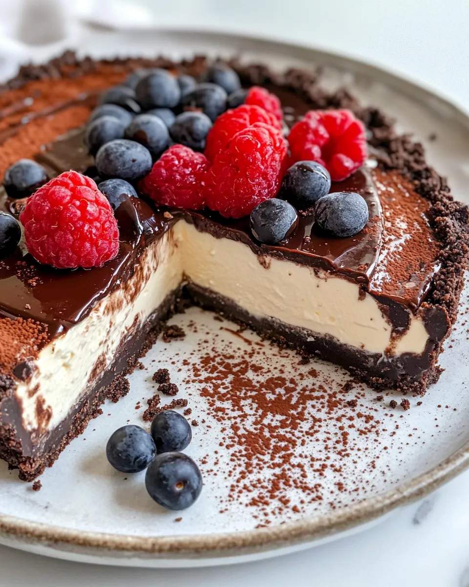 Easy Chocolate Ganache Cheesecake Tart recipe photo