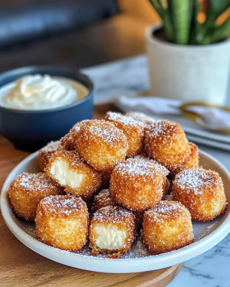 Classic Churro Bites with Cheesecake Dip recipe photo