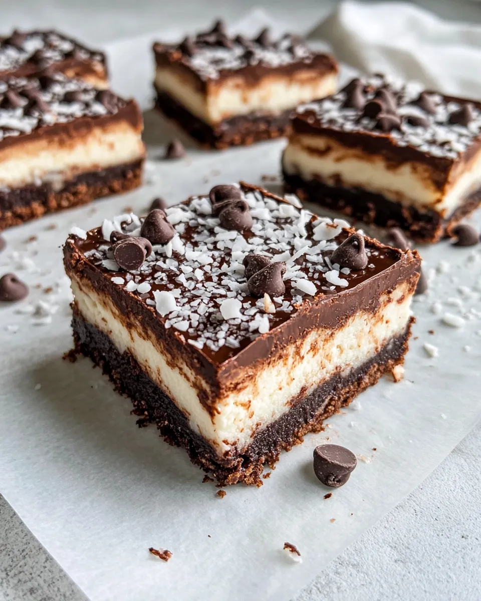 Classic Coconut Cream Chocolate Sandwich Bars image