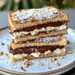 Homemade Fluffy Coconut Choco Sandwich photo