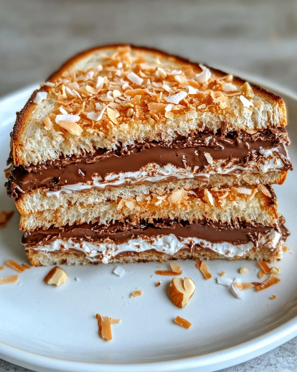 Delicious Fluffy Coconut Choco Sandwich dish photo