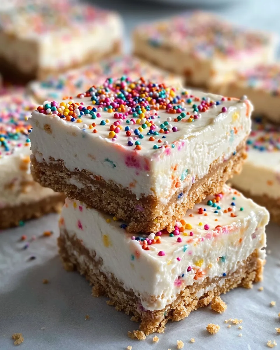 Classic Funfetti Birthday Cheesecake Bars image
