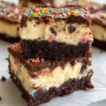 Homemade Funfetti Cheesecake Stuffed Brownies photo