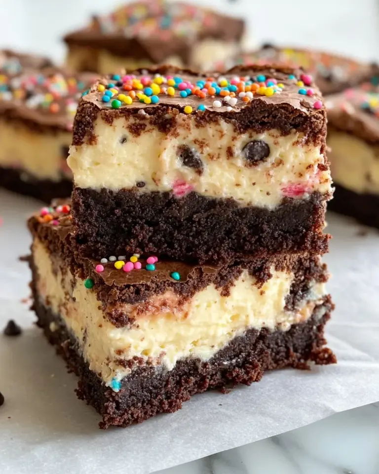 Homemade Funfetti Cheesecake Stuffed Brownies photo