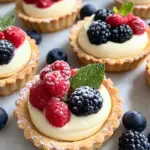 Delicious Homemade White Chocolate Mousse Tartlets photo