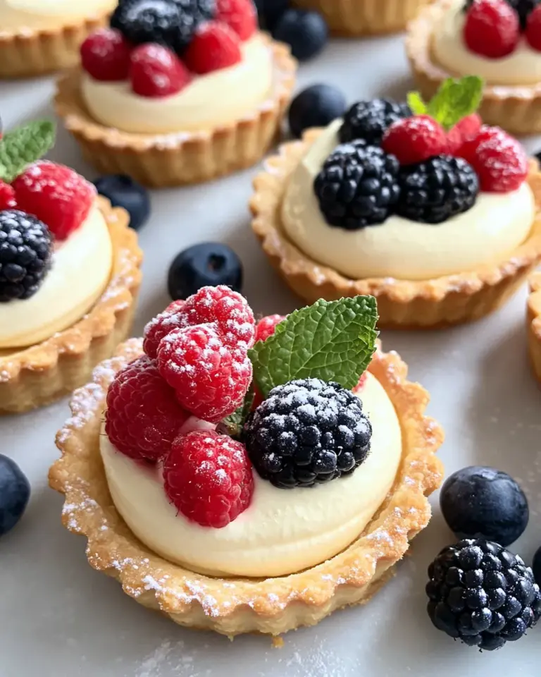 Delicious Homemade White Chocolate Mousse Tartlets photo