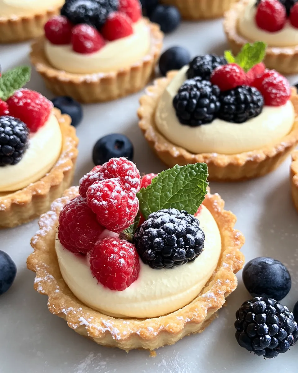 Delicious Homemade White Chocolate Mousse Tartlets photo