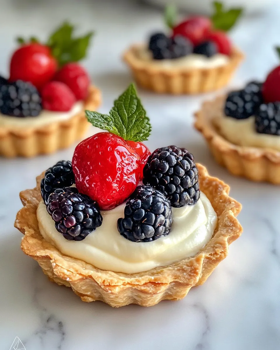 Classic Homemade White Chocolate Mousse Tartlets recipe image