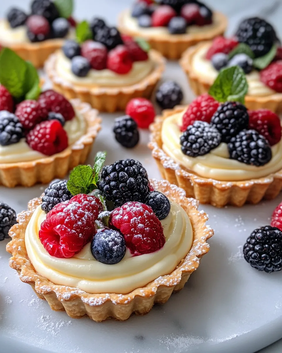 Easy Homemade White Chocolate Mousse Tartlets dish photo