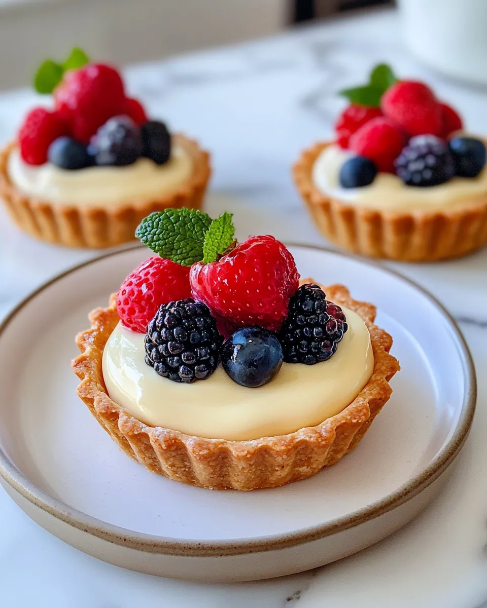 Best Homemade White Chocolate Mousse Tartlets food shot
