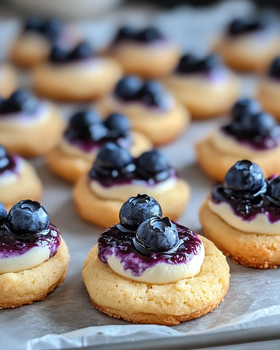 Easy Lemon Blueberry Cheesecake Thumbprint Cookies dish photo