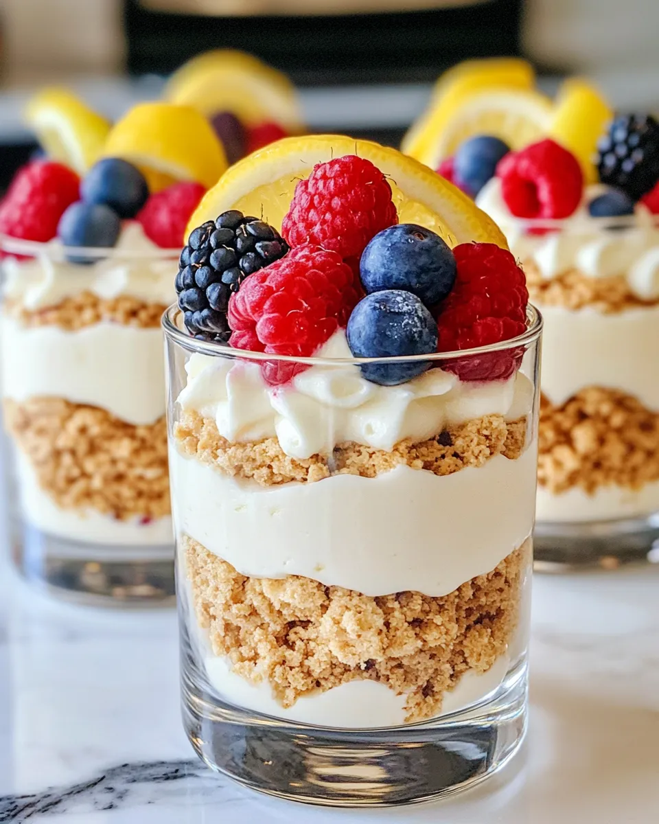 Easy Lemon Cheesecake Mousse Parfaits recipe photo