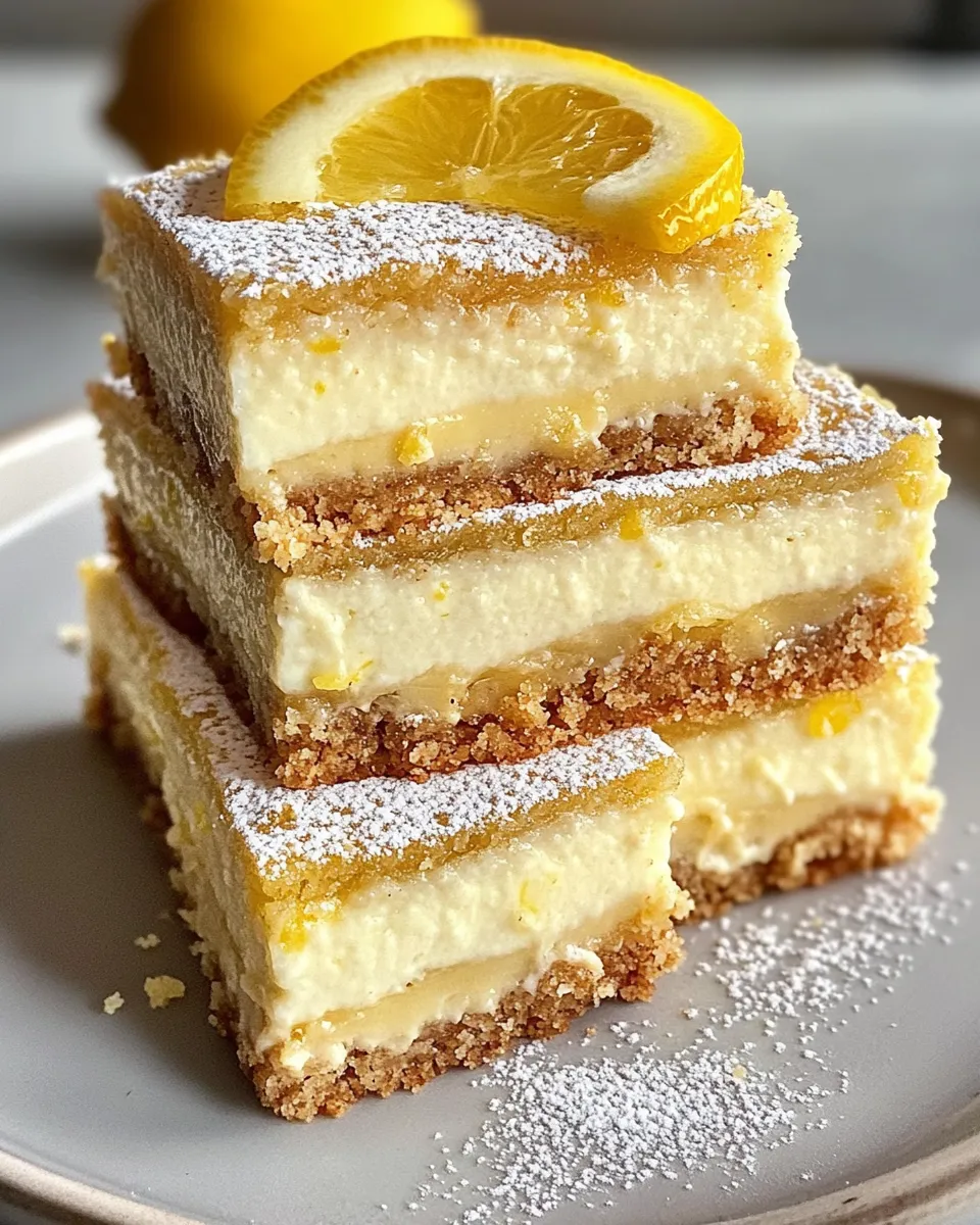 Classic Lemon Sugar Cookie Cheesecake Bars dish photo