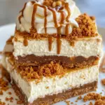 Homemade Lotus Biscoff Cheesecake Bars with Drizzle photo