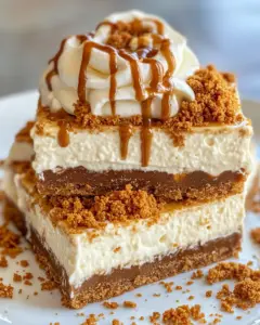 Homemade Lotus Biscoff Cheesecake Bars with Drizzle photo