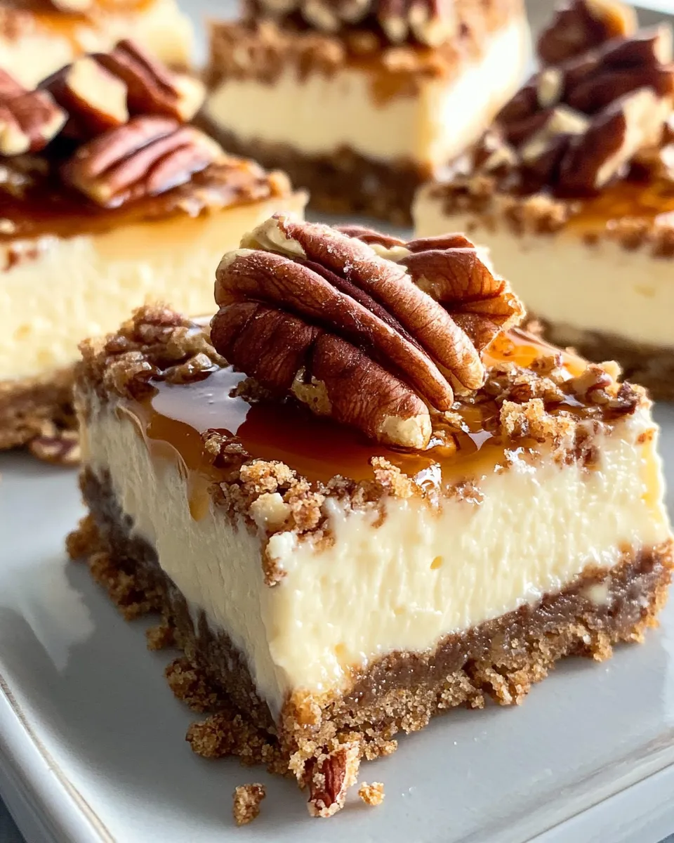 Classic Maple Pecan Cheesecake Squares recipe image