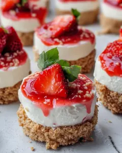 Homemade Mini Strawberry Swirl Cheesecakes recipe photo