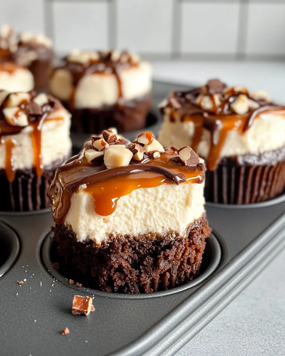 Classic No-Bake Chocolate Caramel Cheesecake Bites image