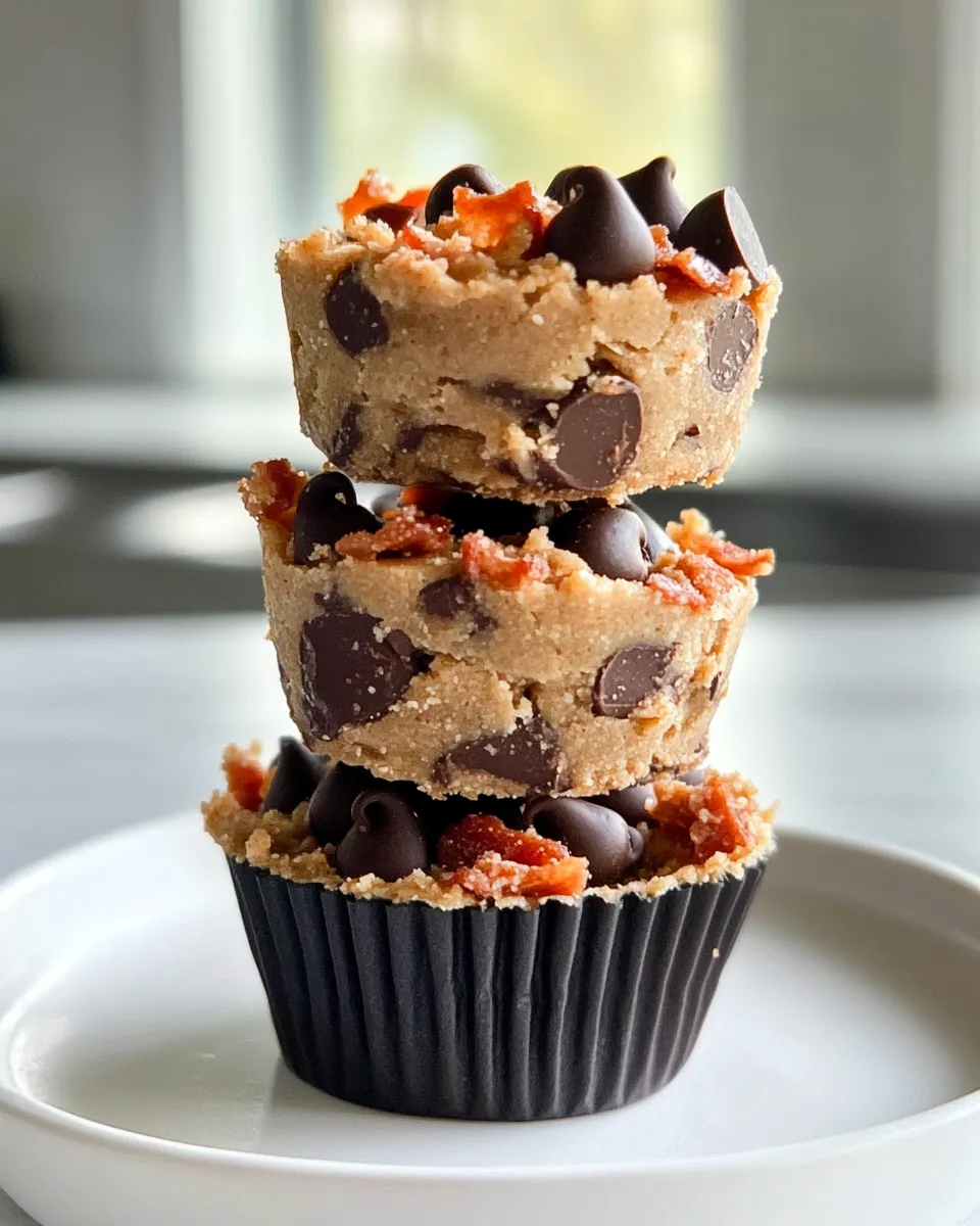 Easy No-Bake Cookie Dough Pie Cups dish photo