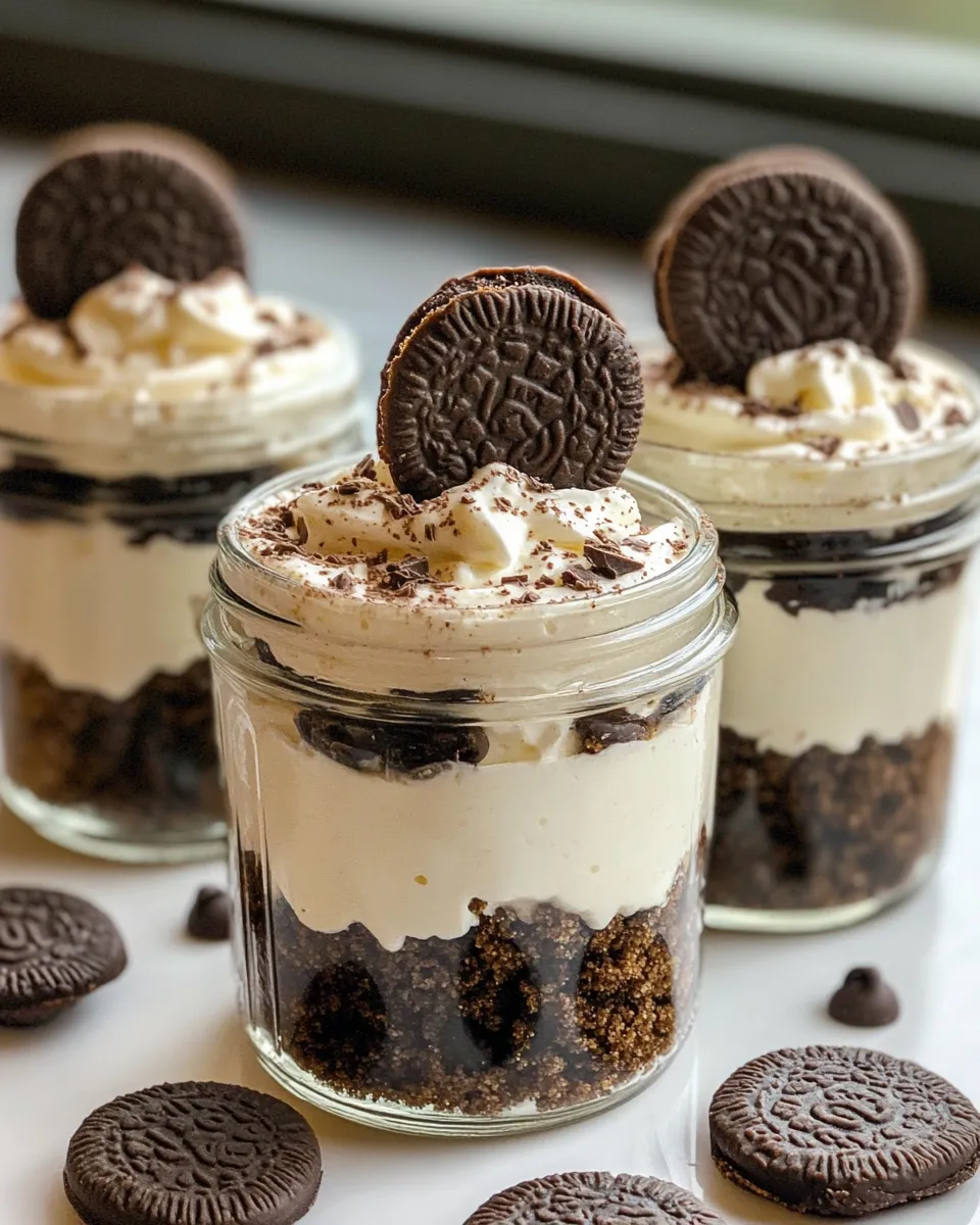 Classic No-Bake Cookies & Cream Pie Jars dish photo