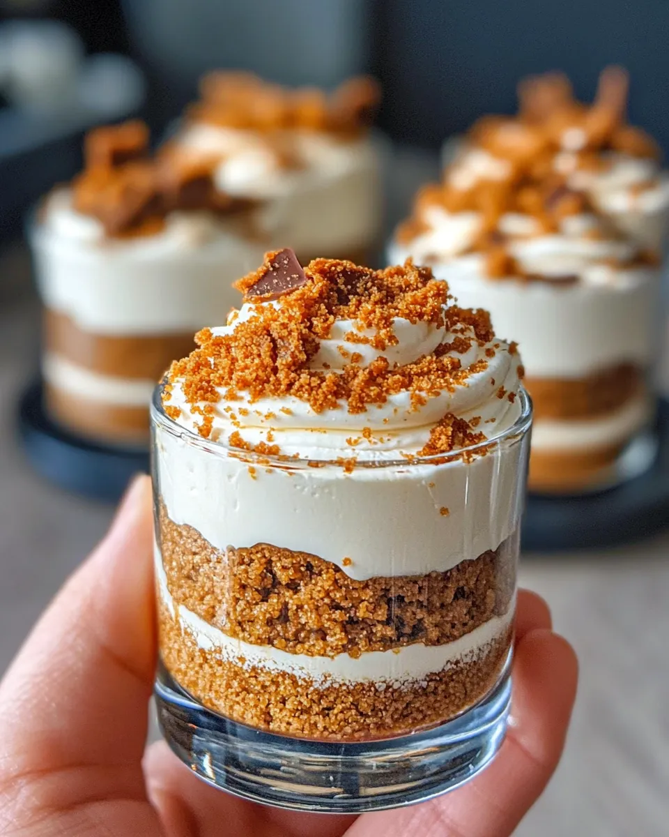 Classic No-Bake Lotus Biscoff Cheesecake Dome Cups image