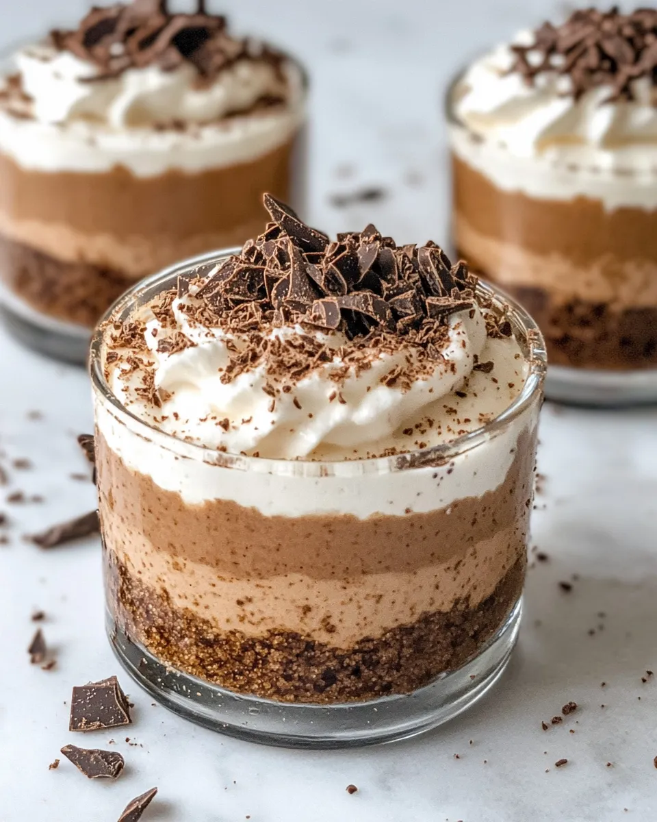 Easy No-Bake Mocha Mousse Cheesecake Cups recipe photo