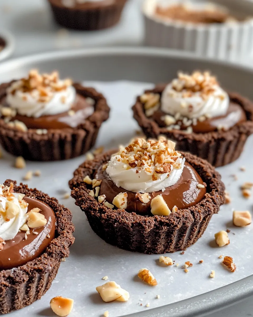 Delicious No-Bake Nutella Hazelnut Tartlets recipe photo