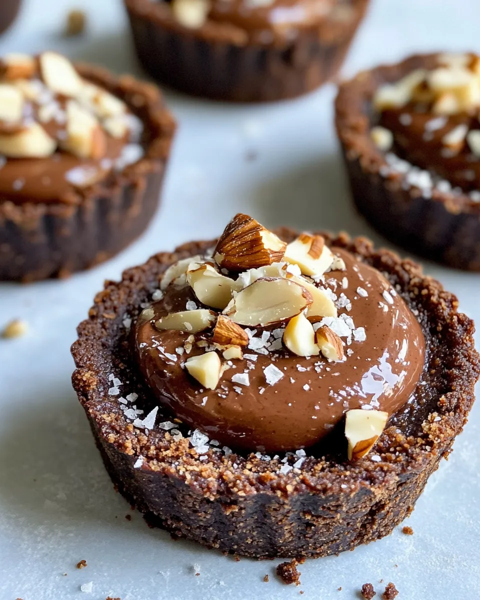 Quick No-Bake Nutella Hazelnut Tartlets food shot