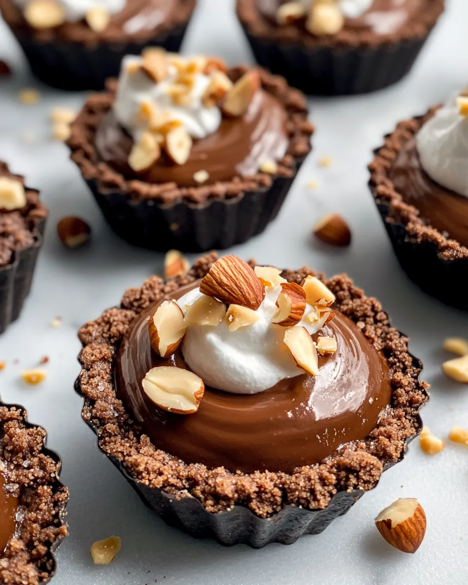 Homemade No-Bake Nutella Hazelnut Tartlets dish photo