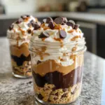 Delicious No-Bake Peanut Butter Cup Pie Jars photo