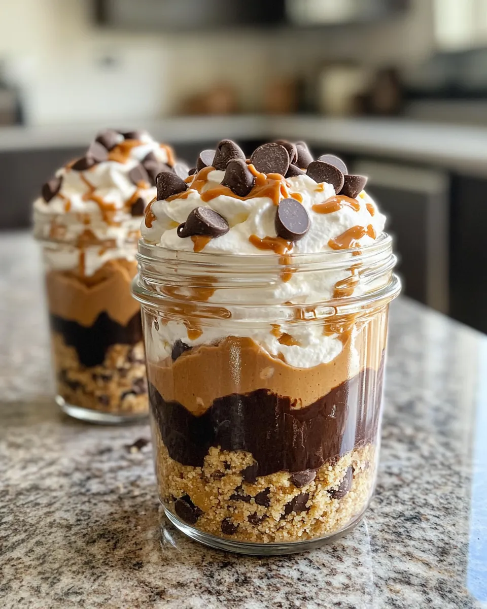 Delicious No-Bake Peanut Butter Cup Pie Jars photo