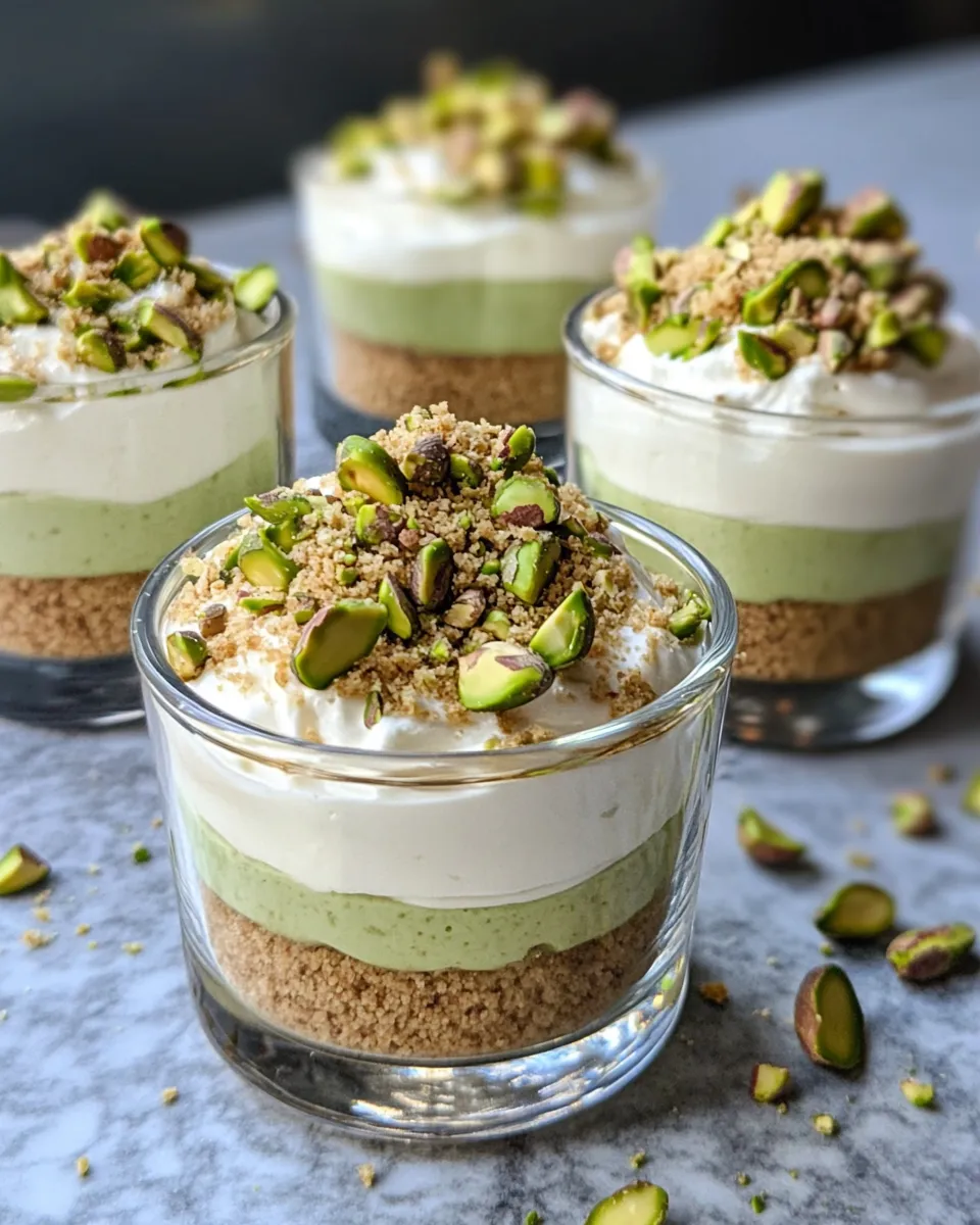 Homemade No-Bake Pistachio Cheesecake Cups photo
