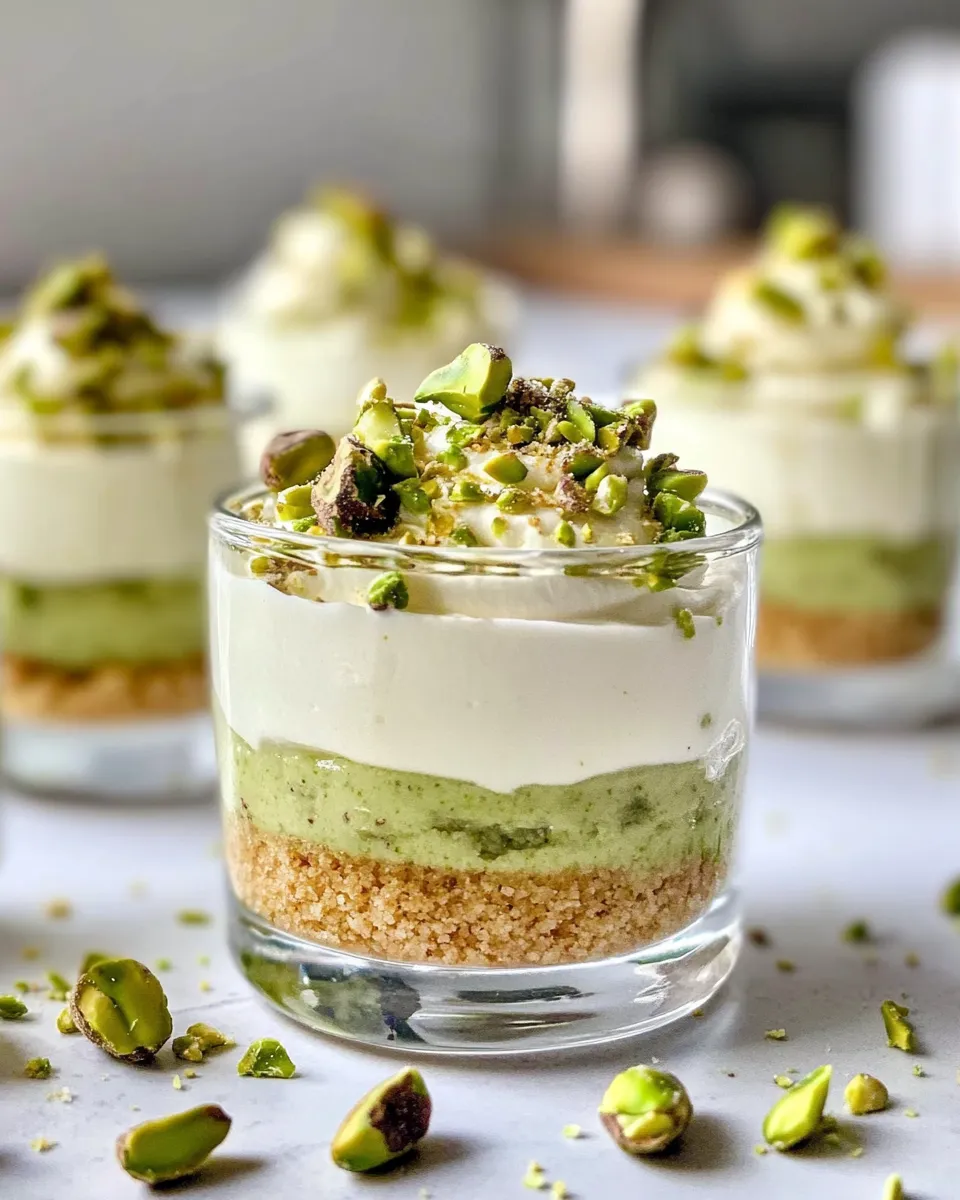 Classic No-Bake Pistachio Cheesecake Cups image