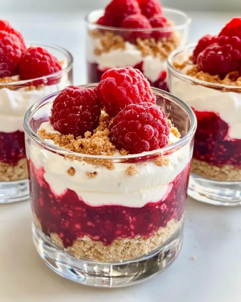 Homemade No-Bake Raspberry Ripple Cheesecake Pots photo