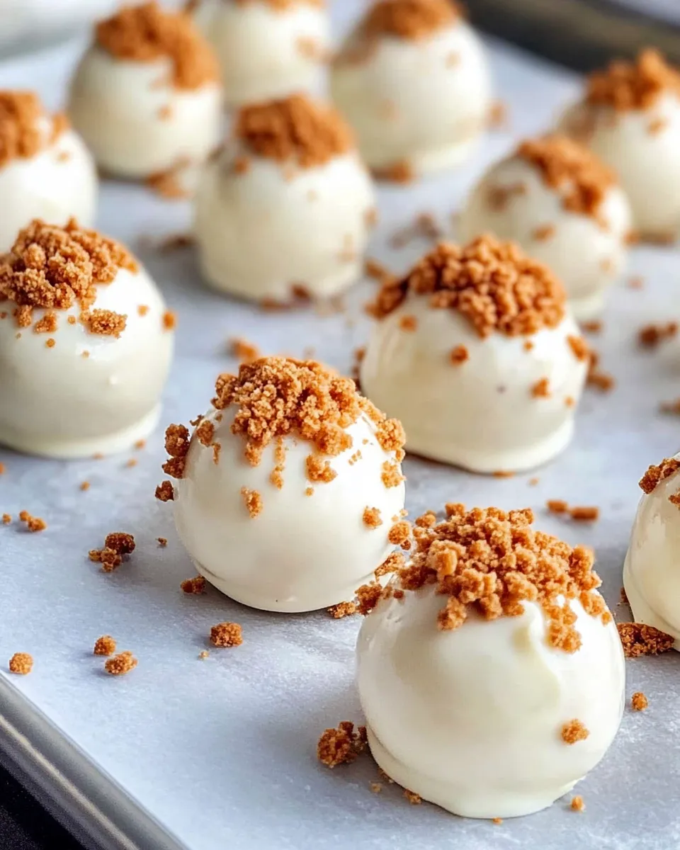 Homemade No-Bake White Chocolate Biscoff Truffles photo