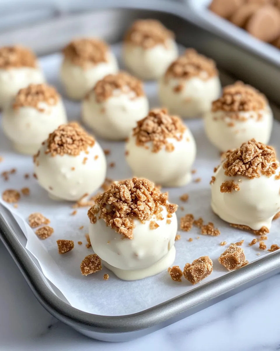 Delicious No-Bake White Chocolate Biscoff Truffles dish photo