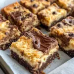 Homemade Nutella Swirl Cheesecake Blondies photo