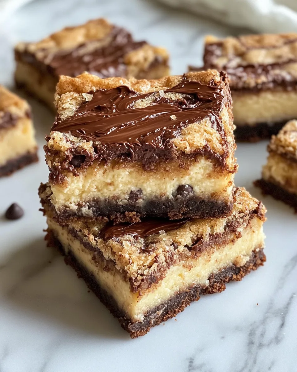 Classic Nutella Swirl Cheesecake Blondies image