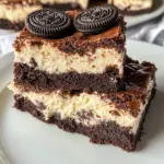 Homemade Oreo Brownie Cheesecake Bars photo