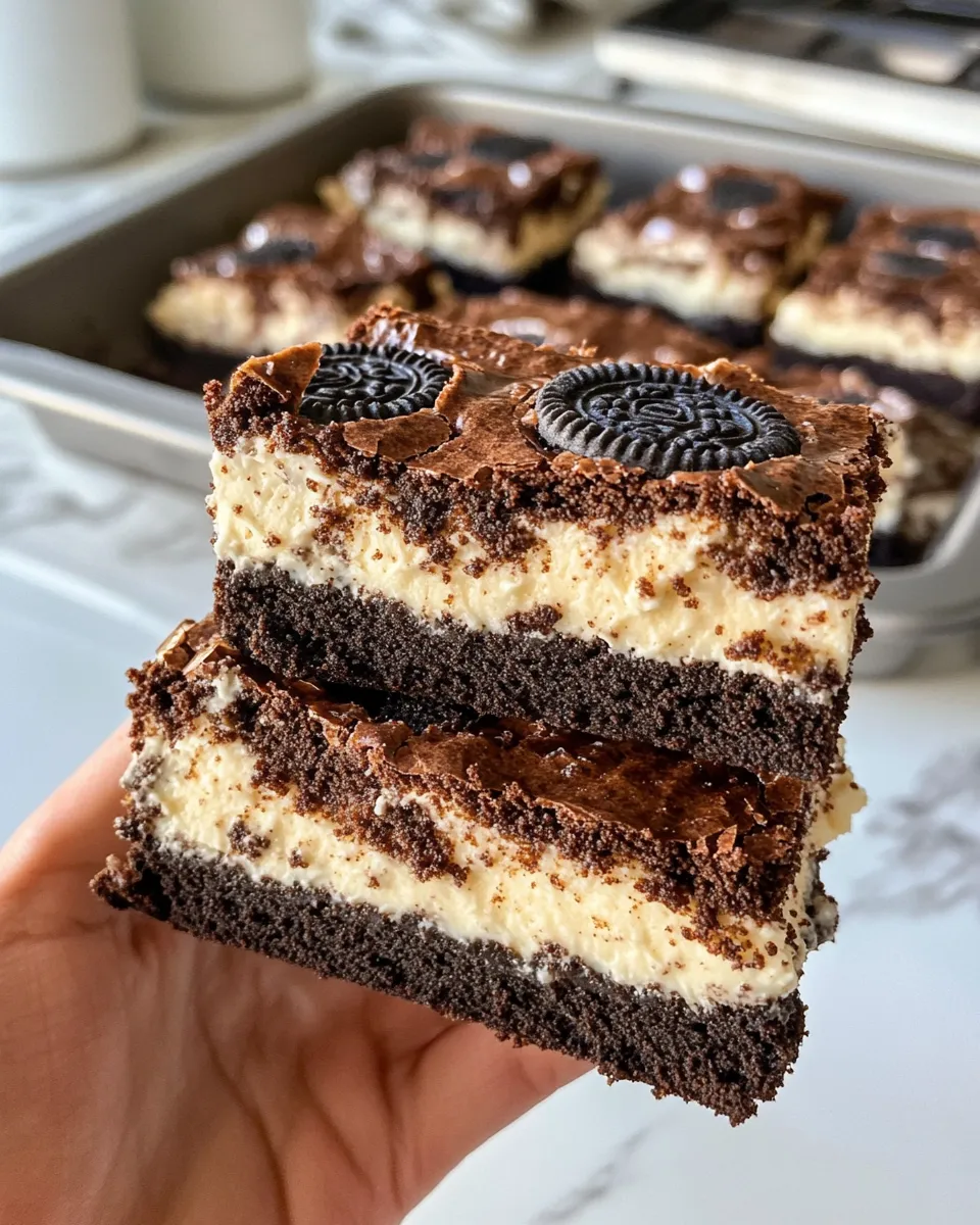 Classic Oreo Brownie Cheesecake Bars image