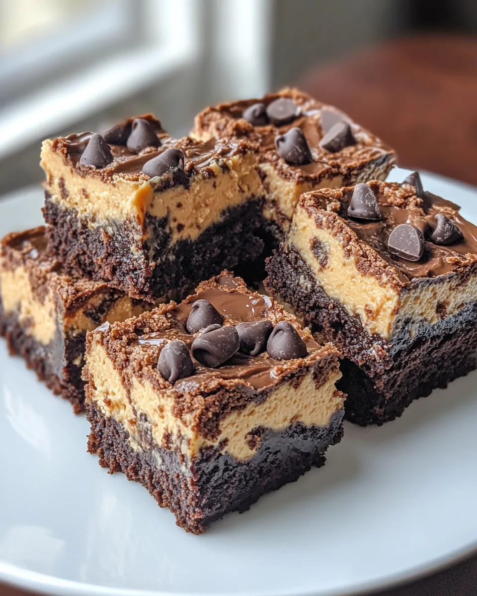 Easy Peanut Butter Cup Cheesecake Brownies recipe image