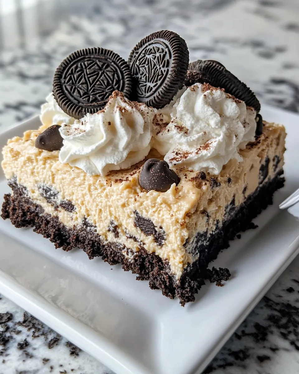 Classic Peanut Butter Oreo Cheesecake Bars dish photo
