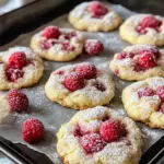 Homemade Raspberry Cheesecake Crinkle Cookies photo