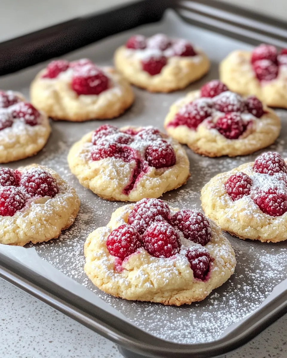 Classic Raspberry Cheesecake Crinkle Cookies image